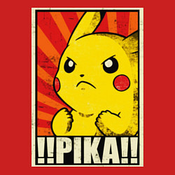 Свитшот хлопковый мужской Pikachu: Pika Pika, цвет: красный — фото 2