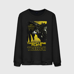 Свитшот хлопковый мужской TOP: TRENCH, цвет: черный