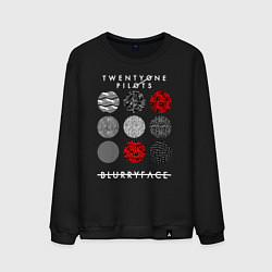 Свитшот хлопковый мужской TOP: Blurryface, цвет: черный