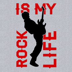 Свитшот хлопковый мужской Rock is my life, цвет: меланж — фото 2