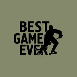 Свитшот хлопковый мужской Hockey - best game, цвет: авокадо — фото 2