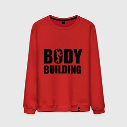 Свитшот хлопковый мужской Bodybuilding, цвет: красный