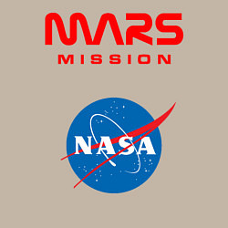Свитшот хлопковый мужской Nasa Mars mission, цвет: миндальный — фото 2