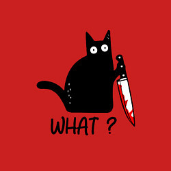Свитшот хлопковый мужской What cat, цвет: красный — фото 2