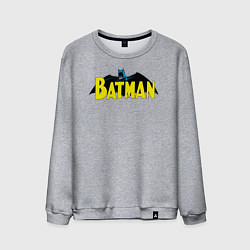 Свитшот хлопковый мужской Batman logo, цвет: меланж