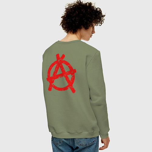 Мужской свитшот Князь Анархия спина / Авокадо – фото 4