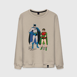 Свитшот хлопковый мужской Batman and Robin, цвет: миндальный