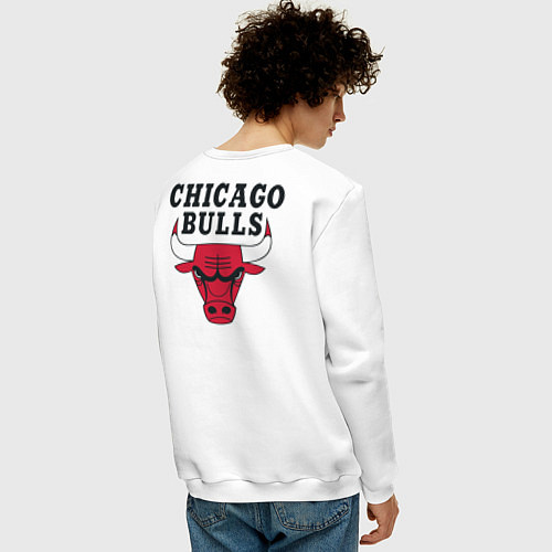 Мужской свитшот CHICAGO BULLS НА СПИНЕ / Белый – фото 4