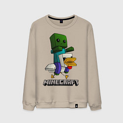 Свитшот хлопковый мужской MINECRAFT, цвет: миндальный