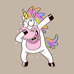 Свитшот хлопковый мужской Dabbing Unicorn, цвет: миндальный — фото 2