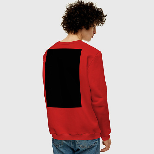 Мужской свитшот Be kind to animals or I'll kil / Красный – фото 4