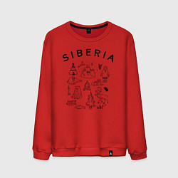Свитшот хлопковый мужской Siberia, цвет: красный