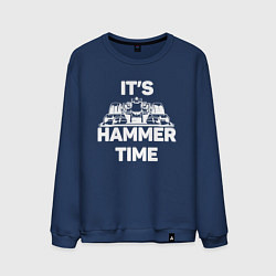 Свитшот хлопковый мужской It's hammer time, цвет: тёмно-синий