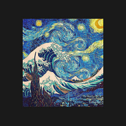 Свитшот хлопковый мужской Звездная ночь, цвет: черный — фото 2