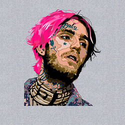 Свитшот хлопковый мужской Lil Peep, цвет: меланж — фото 2