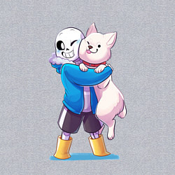 Свитшот хлопковый мужской UNDERTALE, цвет: меланж — фото 2