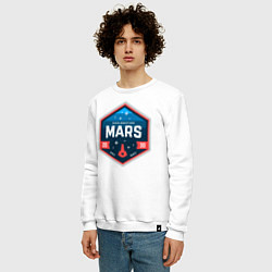 Свитшот хлопковый мужской MARS NASA, цвет: белый — фото 2