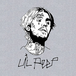 Свитшот хлопковый мужской LIL PEEP, цвет: меланж — фото 2