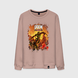 Свитшот хлопковый мужской DOOM, цвет: пыльно-розовый