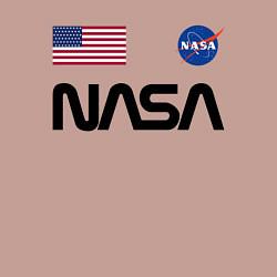 Свитшот хлопковый мужской NASA НАСА, цвет: пыльно-розовый — фото 2