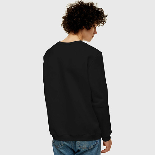 Мужской свитшот BLACK IS MY HAPPY COLOR / Черный – фото 4