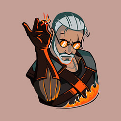 Свитшот хлопковый мужской Ведьмак, цвет: пыльно-розовый — фото 2