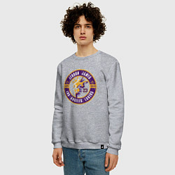 Свитшот хлопковый мужской Lakers - LeBron James, цвет: меланж — фото 2