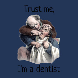 Свитшот хлопковый мужской Trust me, I'm a dentist, цвет: тёмно-синий — фото 2