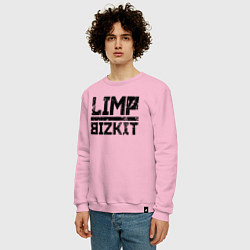 Свитшот хлопковый мужской LIMP BIZKIT, цвет: светло-розовый — фото 2