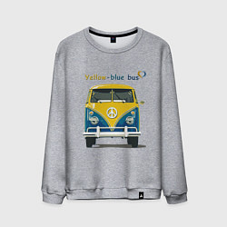 Мужской свитшот Я люблю вас Yellow-blue bus