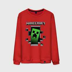 Свитшот хлопковый мужской Minecraft, цвет: красный
