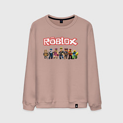 Свитшот хлопковый мужской ROBLOX, цвет: пыльно-розовый