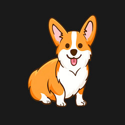 Свитшот хлопковый мужской Корги, цвет: черный — фото 2