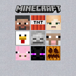 Свитшот хлопковый мужской MINECRAFT, цвет: меланж — фото 2