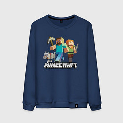Свитшот хлопковый мужской MINECRAFT, цвет: тёмно-синий