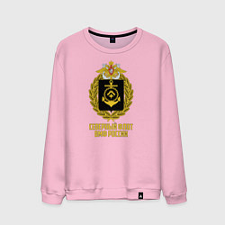 Свитшот хлопковый мужской Северный флот ВМФ России, цвет: светло-розовый