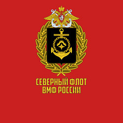 Свитшот хлопковый мужской Северный флот ВМФ России, цвет: красный — фото 2