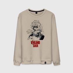 Свитшот хлопковый мужской Vinland saga Thorfinn, цвет: миндальный