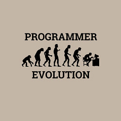 Свитшот хлопковый мужской Эволюция программиста, цвет: миндальный — фото 2