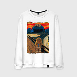 Свитшот хлопковый мужской КОРЖИК КРИК, цвет: белый