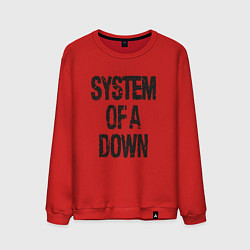 Свитшот хлопковый мужской System of a down, цвет: красный