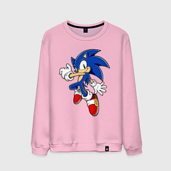 Свитшот хлопковый мужской Sonic, цвет: светло-розовый