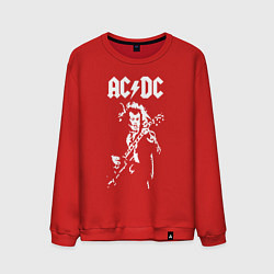 Свитшот хлопковый мужской ACDC, цвет: красный
