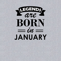 Свитшот хлопковый мужской Legends are born in january, цвет: меланж — фото 2