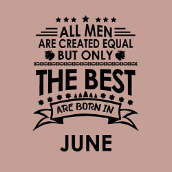 Свитшот хлопковый мужской Лучшие рождаются в июне, цвет: пыльно-розовый — фото 2