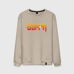 Свитшот хлопковый мужской Logo SUM, цвет: миндальный