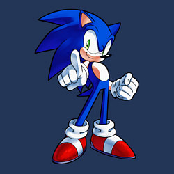 Свитшот хлопковый мужской SONIC, цвет: тёмно-синий — фото 2