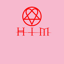 Свитшот хлопковый мужской HIM LOGO RED, цвет: светло-розовый — фото 2