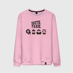 Свитшот хлопковый мужской South park, цвет: светло-розовый