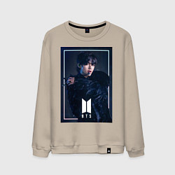 Свитшот хлопковый мужской BTS Black Swan, цвет: миндальный
